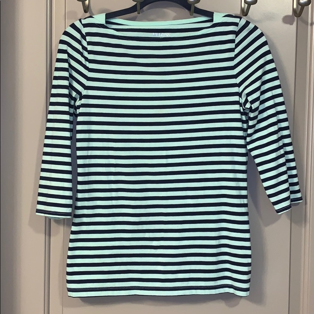 3/4 quarter stripped tee